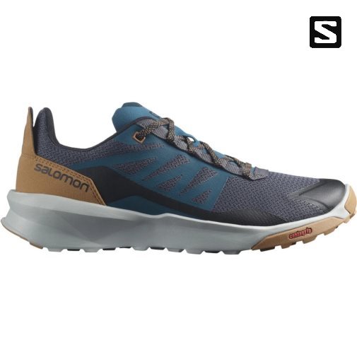 Black / Navy Salomon Patrol Men's Hiking Shoes | PH 27618H